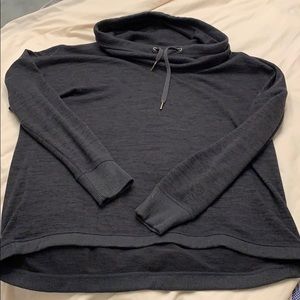 Athleta heathered grey cowl neck sweatshirt.  XL